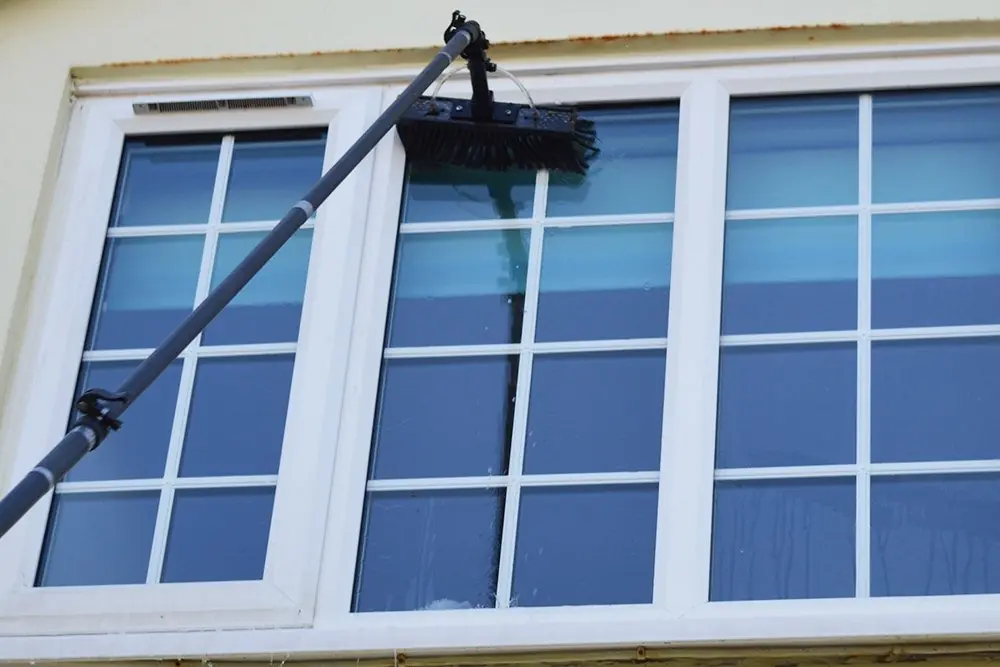 Crystal clear streak-free windows after eco-friendly window washing in Ventura County